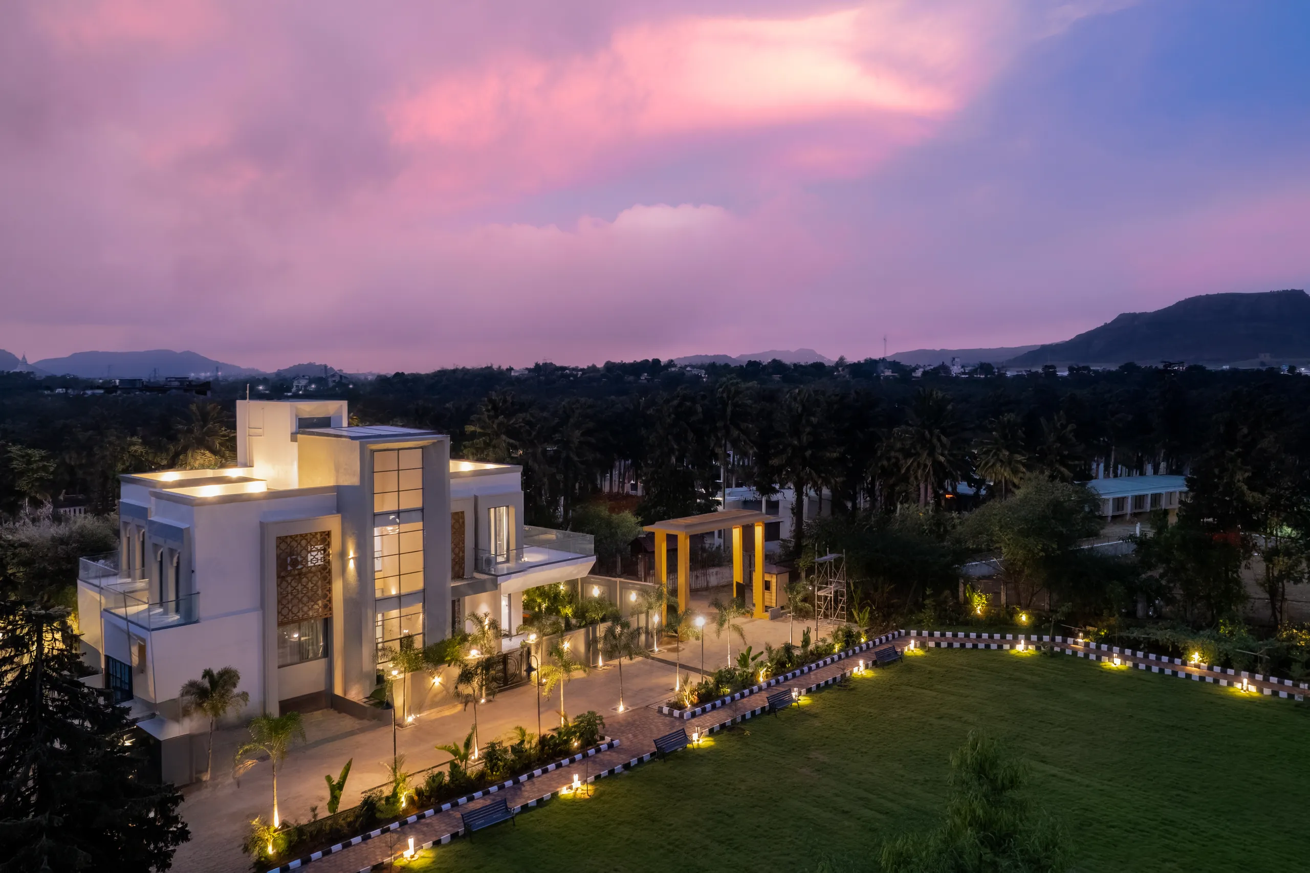 Sunset terrace view